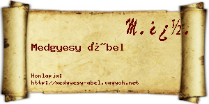 Medgyesy Ábel névjegykártya