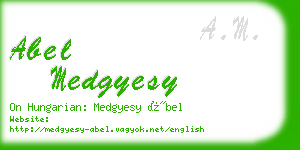 abel medgyesy business card